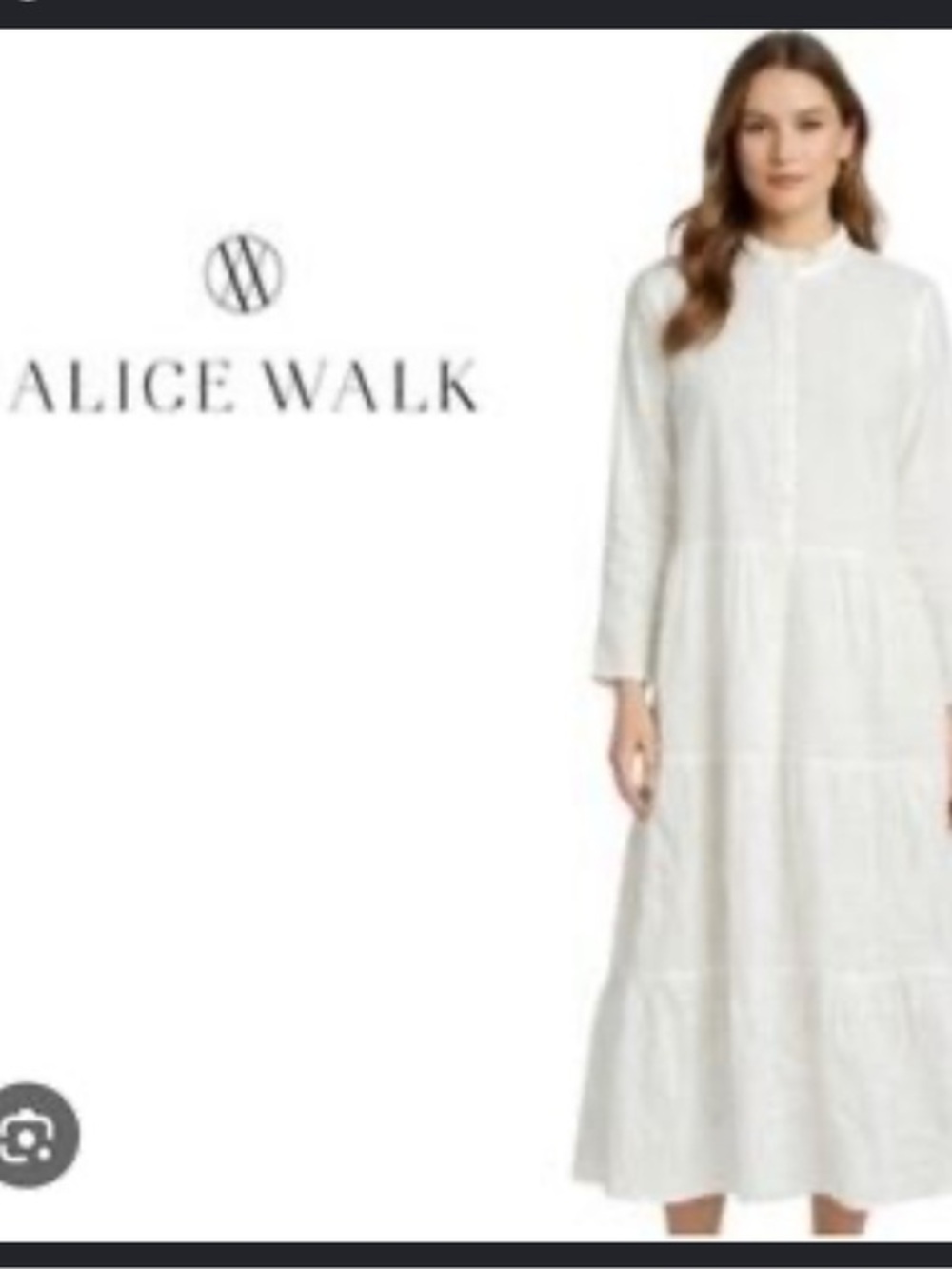 ALICE WALK Linen Maxi Dress White NWT $300 size Large